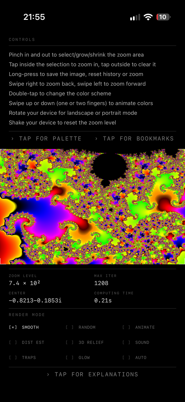Default Mandelbrot view