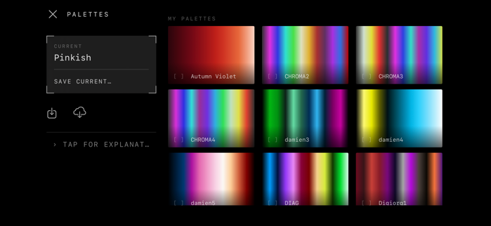 Online palette library