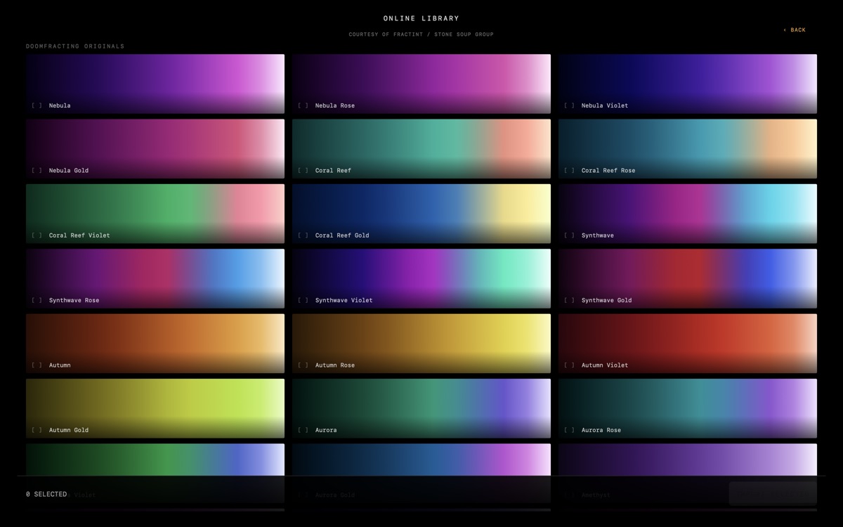 Online Palette Library on Mac