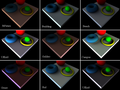 9 light probes &middot; torus